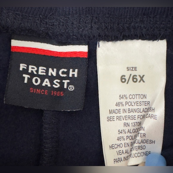 French Toast (SET OF 2) Girls' 6/6X Navy Blue Fleece Straight Leg  Sweatpant NWT - Picture 6 of 8